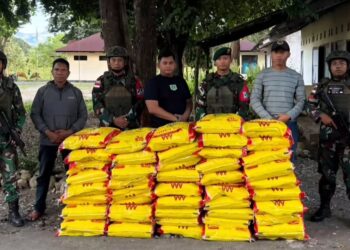 Yonarmed 12 Kostrad Tunjukkan Ketegasan, Gagalkan Penyelundupan Beras Lintas Negara