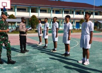 Personel Kodim 1710/Mimika Berpartisipasi Aktif dalam Seleksi Paskibraka 2026
