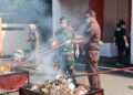 Dukung Tugas Penegak Hukum,Danramil 13/Cisoka Ikut Melaksanakan Pemusnahan Barang Rampasan Negara di Kejari Tanggerang