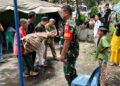 Kepedulian Di wilayah, Babinsa Koramil 0201-11/MD Melayat Ke Rumah Duka Warga Meninggal Dunia