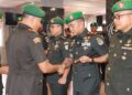 Danrem 052/Wkr Pimpin Sertijab Dandim 0502/JU, Dandim 0503/JB dan Penyerahan Jabatan Kasipers Kasrem 052/Wkr