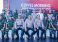 Pererat Sinergitas TNI-Polri di Maluku, Dansathantai dan Danpomal Kodaeral IX Hadiri Coffee Morning TNl-Polri