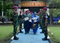 Komandan Resimen Artileri 2 Marinir Lepas Prajurit Purna Tugas Dalam Rangka Pensiun