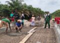 Koramil 01/AK Bangun Jembatan Armco di Sukarame Baru, Wujud Nyata Gotong Royong TNI dan Warga