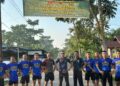 Bersama Anak-anak Desa Pasar Rawa,Satgas TMMD 128 Binsik Lari Sore