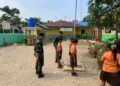 Peduli Generasi ,Tiga Prajurit Yon TP 907/DS Bentuk Karakter dan Disiplin Siswa/i SD di Lokasi TMMD 128