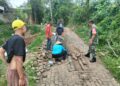 Komsos ,Babinsa Koramil 06/Tigaraksa Dukung Pembangunan Desa