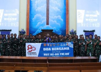 Panglima Korpasgat Ikuti Doa Bersama HUT ke-80 TNI AU di Mako Korpasgat