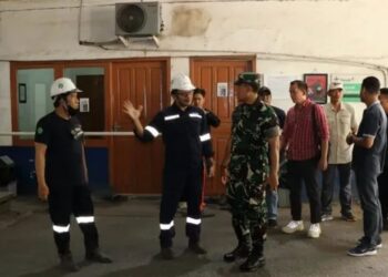 Pastikan Keamanan Wilayah, Danrem 045/Gaya Pantau Kawasan Strategis Mentok Lewat Udara