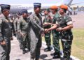 Panglima Korpasgat Mendampingi Kasau Kunjungan Kerja Satuan Jajaran TNI AU di Makassar