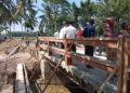 Bersama Wakil Bupati Langkat,Dansatgas Tinjau Pembangunan Jembatan