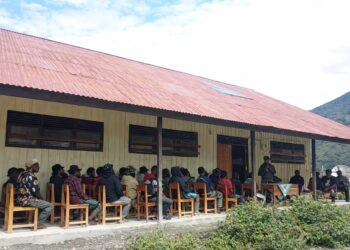 Koramil 1714-01/Ilu Sinergitas dengan Polri dan Pemerintah Daerah dalam Kegiatan TKA serta Bahas Pemeliharaan Aset Sekolah di SMPN 1 Ilu