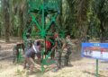 Percepat Akses Air Bersih, Satgas TMMD Laksanakan Pemasangan Tower di Desa Alue Canang