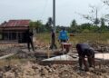 Pembuatan Plat Dekker TMMD 128 di Gebang ,Satgas Percepat Pemasangan Pondasi
