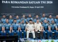 Komandan Kolatmar Hadiri Taklimat Presiden RI Pada Apel Dansat TNI TA.2026