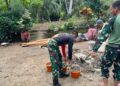 Hari Libur,Satgas TMMD Pariaman Bersama Warga Tetap Lanjutkan Renovasi RTLH  Milik Ibu Leni Marlina