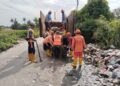 Satgas Sampah Kodim 0510/Tigaraksa Bersihkan Sampah Desa Cibetok ,Wujudkan Lingkungan Sehat