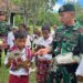 Yonarmed 12 Kostrad Tebar Semangat Literasi di Perbatasan Pada Hardiknas