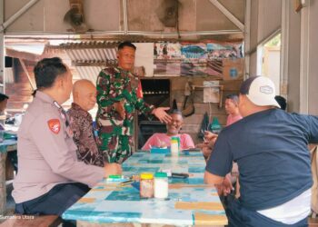 Sinergi TNI Polri Jalin Keakraban dan Eratkan Silaturahmi di Lokasi TMMD 128 Gebang