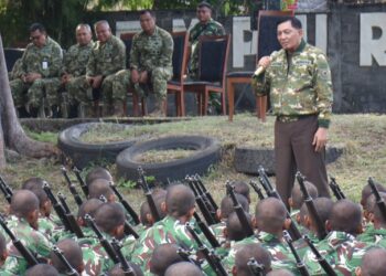 Menhan Tinjau Secata Rindam XIII/Merdeka di Bitung, Tekankan Pembinaan Prajurit Berkualitas dan Berprestasi