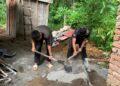 TMMD KE 128,Satgas Kebut Pembangunan MCK Pos Pemuda Kampung Koto Nagari Batu Gadang