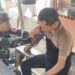 Keliling Kampung ,Satgas Kes TMMD 128 Langkat Obati Dua Warga Sakit