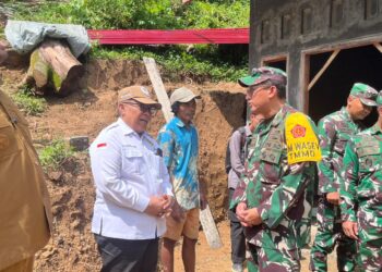 Kunjungan Tim Wasev Jadi Momentum Evaluasi Percepatan Pembangunan TMMD di Desa Krangean