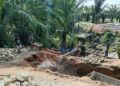 Kodim 0207/Simalungun Terus Lanjutkan Pembangunan Jembatan Gantung di Bosar Galugur