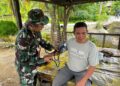 Setiap Hari,Satgas Kes TMMD 128 Langkat Keliling Kampung Berikan Yankes