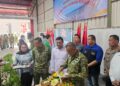 Kasi Ops Korem 052/Wkr Didampingi Dandim 0502/JU Hadiri Vidcon Peresmian 1.061 KDKMP Dipimpin Presiden RI