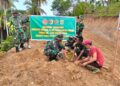 Bersatu Dengan Alam,TMMD Ke-128 Gelar Penanaman Pohon Bersama Warga Nagari Batu Gadang