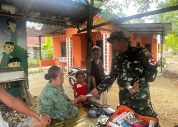 Mantri Loreng Terus Bergerak Wujudkan Aksi Nyata ,Beri Yankes di Lokasi TMMD 128 Langkat