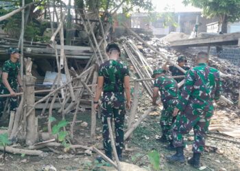 Kasrem 052/Wkr Tinjau Pembangunan Jembatan Garuda Patrasana