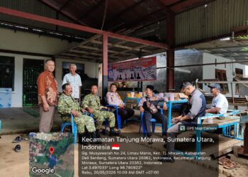 Babinsa Koramil 0201-16/TM Monitor Kampanye Calon Kepala Desa Bandar Labuhan