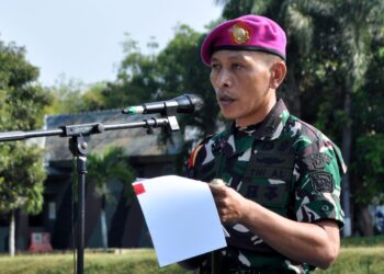 Perkuat Semangat Kebangsaan, Prajurit Kolatmar Gelar Upacara Kebangkitan Nasional Ke 118 