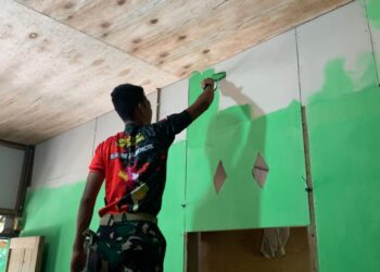 Memasuki Hari Terakhir ,Pembangunan RTLH Ibu Leni Marlina Capai Tahap Finishing