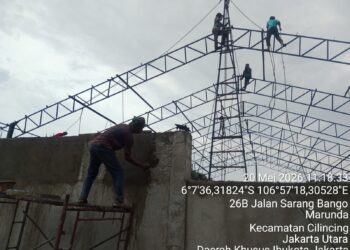 Pembangunan Koperasi Merah Putih Marunda Terus Dikebut,Hasilnya 61 %