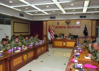 KAS KORMAR PIMPIN PEMBUKAAN AUDIT KETAATAN DAN AUDIT KINERJA ITJEN TNI DI MAKO KORMAR