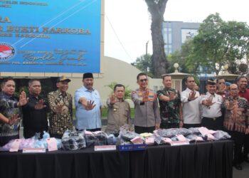 Kasrem 042/Gapu Hadiri Pemusnahan Barang Bukti Narkoba di Mapolda Jambi, Wujud Sinergi Perang Melawan Narkotika