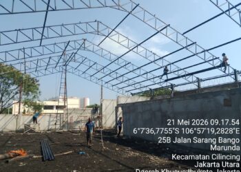 Kejar Target ,Pembangunan KDKMP Marunda Capai 61 % ,Kodim 0502/JU Sukseskan Program Presiden Prabowo