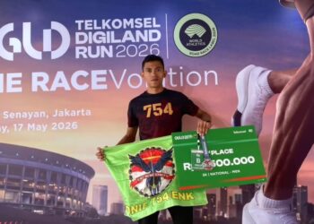 Petarung Kangasi Kembali Berprestasi, Prajurit Satu Irsan Raih Medali Perak di Digiland Run 2026