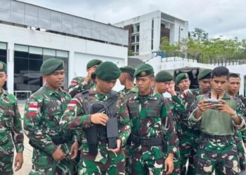 Satgas Pamtas Yonarhanud 1 Kostrad Tingkatkan Kesiapan Operasi dengan Pembekalan Anti Drone