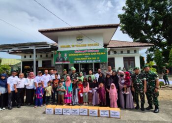 Dandim 0201/Medan Kunjungi Koramil 0201-16/Tanjung Morawa dan Berikan Tali Asih kepada Anak Yatim