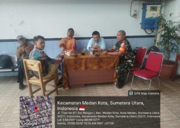 Ciptakan Kedekatan dengan Guru, Babinsa Koramil 0201-04/MK Rutin Laksanakan anjang sana