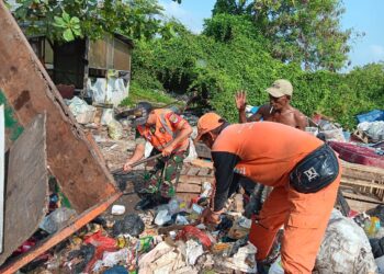Program Satgas Grebek Sampah Kodim 0502/JU Kembali Menyasar ke Wilayah Kel Marunda
