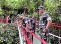 Dandim 0209/LB Dampingi Tim Itjenad Tinjau Pembangunan Jembatan Garuda di Aek Natas