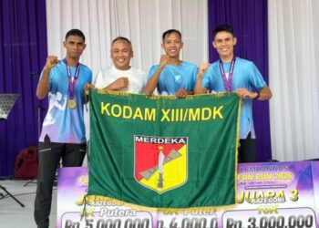 Atlet Kodam XIII/Merdeka Borong Prestasi di Ajang Fun Run Lemhannas RI 2026