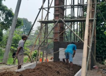 Pembangunan Jembatan Garuda di Wilayah Koramil 07/Kresek Capai 43,4 %
