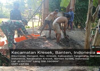 Pembangunan Jembatan Garuda di Wilayah Koramil 07/Kresek Capai 43,4 %