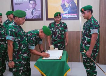 Pimpin Sertijab Danramil dan Perwira Staf, Dandim 0808/Blitar Tekankan Optimalisasi Kinerja Satuan
